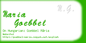 maria goebbel business card